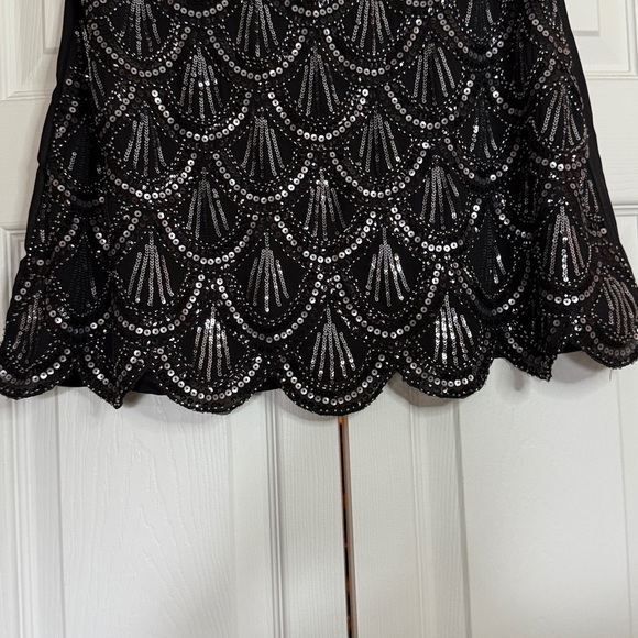 Blue Rain Midnight Black Sequin Skirt size M - Picture 3 of 12
